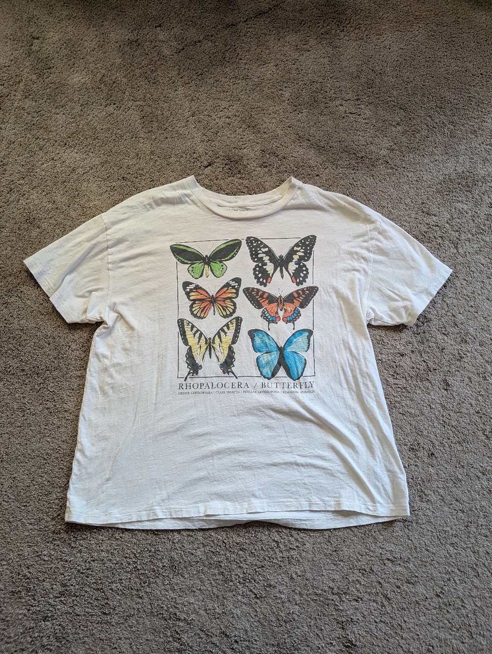 American Eagle Butterfly White T-shirt